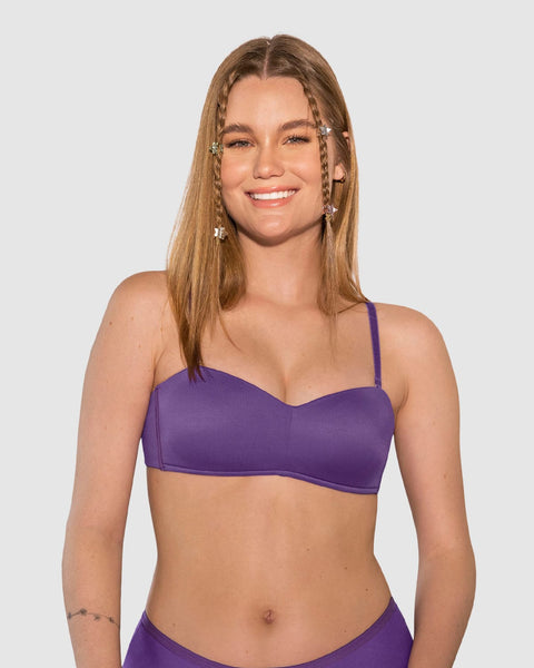 Brasier strapless ideal para busto pequeño y mediano oh so light#color_467-morado-oscuro