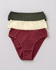 Paquete x 3 calzones tipo bikini con buen cubrimiento#color_s25-vino-marfil-verde