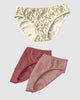 Paquete x 3 calzones tipo bikini con buen cubrimiento#color_s27-mora-vino-estampado