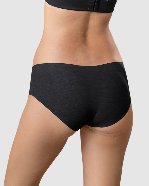 Paquete x 2 calzones tipo hipster invisibles ultraplanos sin elásticos#color_s01-negro-blanco
