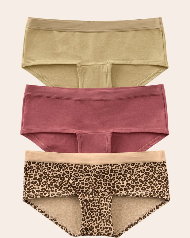 Paquete x 3 bóxers semidescaderados en algodón#color_s32-rosado-beige-verdoso-animal-print