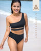 Calzón de bikini tiro alto doble faz en pet reciclado#color_206-negro-estampado