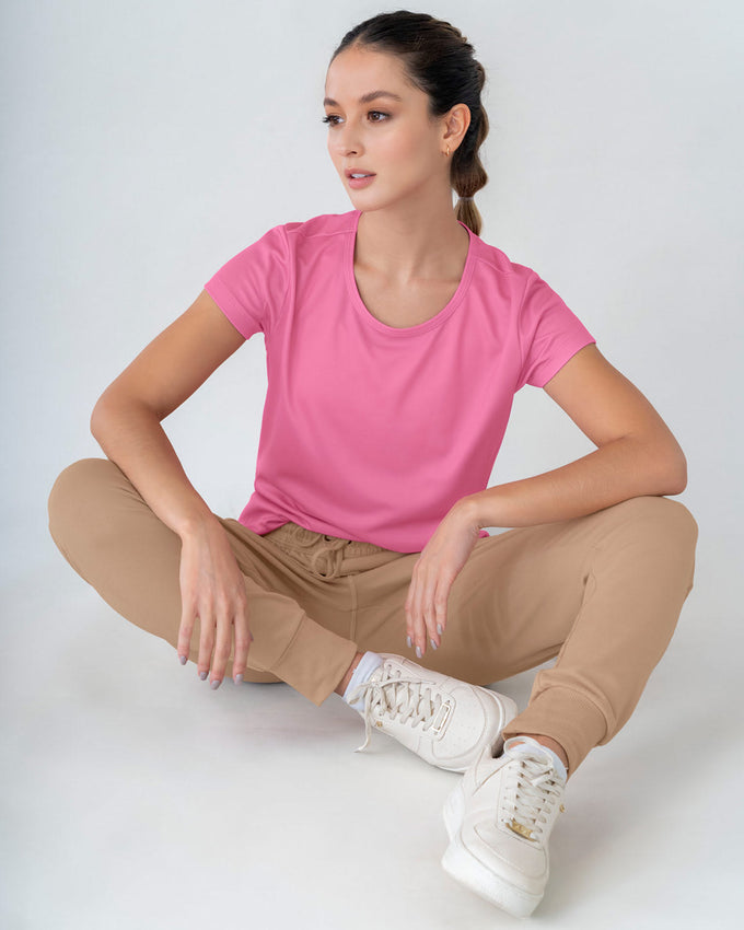 Camiseta deportiva de secado rápido y silueta semiajustada#color_368-rosado