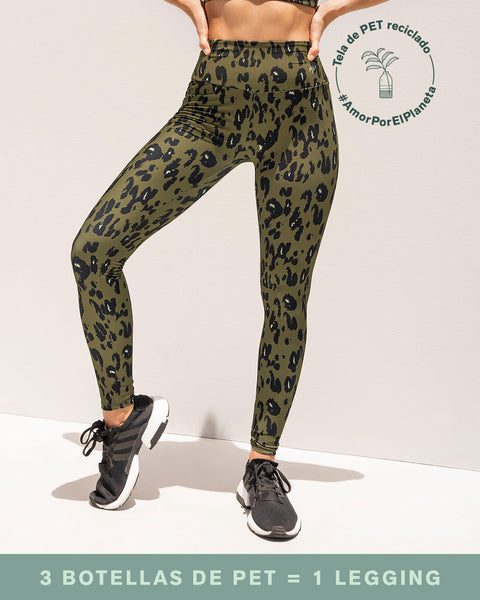 Legging de tiro alto control en abdomen y muslos en material bio-pet#color_182-estampado-animal