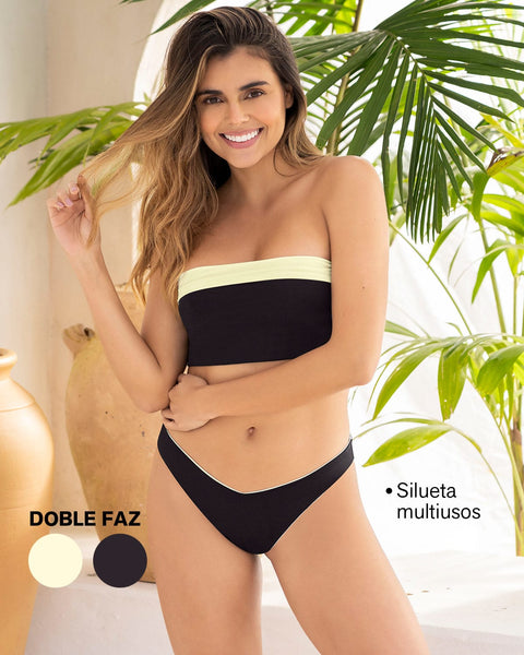 Bikini doble faz con top multiusos#color_700-negro