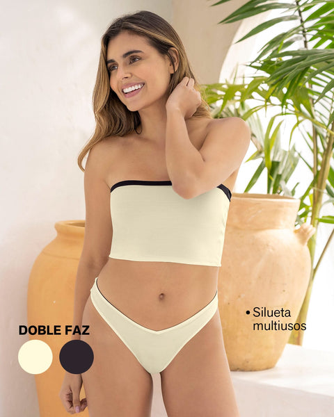 Bikini doble faz con top multiusos#color_700-negro