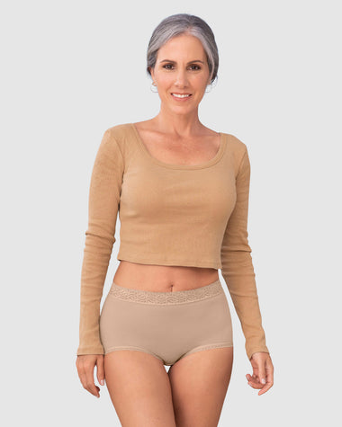 Paquete x 3 confortables calzones clásicos de ajuste y cubrimiento total#color_984-beige-blanco-marfil