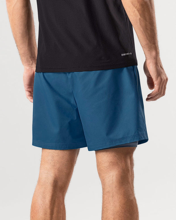 Short deportivo con bolsillo lateral con bóxer interno#color_512-azul