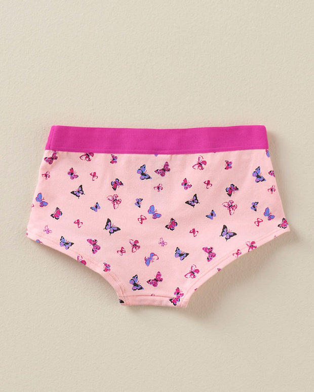 Paquete x 3 calzones tipo hipster en algodón suave para niña#color_s40-mariposas-rosa-azul