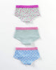 Paquete x 3 calzones tipo hipster en algodón suave para niña#color_s42-flores-cuadros-azul-claro