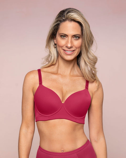 Brasier triangular de realce medio y espalda ancha#color_316-fucsia