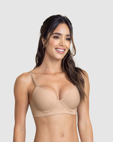 Brasier de realce alto copa lisa#color_802-cafe-claro