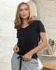 Camiseta manga corta de pijama con bolsillo decorativo accent#color_700-negro