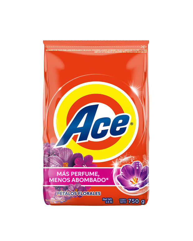 Detergente en polvo ace floral 750g.#color_floral