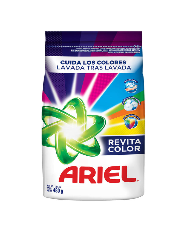 Detergente en polvo ariel revitacolor 480gr#color_revitacolor