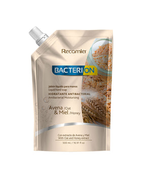 Jabón líquido antibacterial avena & miel bacterion doy pack#color_avena
