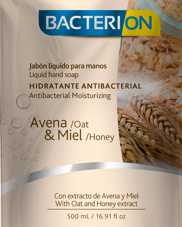 Jabón líquido antibacterial avena & miel bacterion doy pack#color_avena