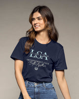 Camiseta manga corta con mensaje en el frente#color_052-azul