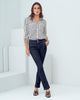 Blusa manga larga de rayas con bolsillos tipo parche#color_146-azul-rayas