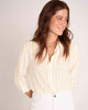 Blusa manga larga con recogido con botón#color_100-rayas-amarillas