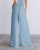 Pantalón bota amplia y elástico en cintura#color_022-azul-claro