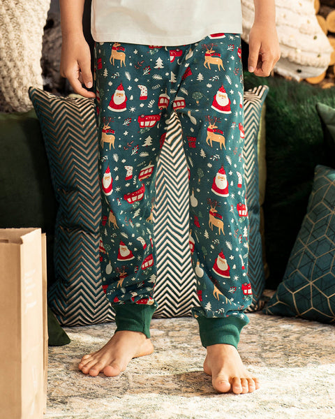 Pantalón de pijama para niño con estampado continuo#color_145-estampado