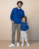 Camiseta manga larga  con bolsillo frontal funcional para niño#color_547-azul