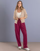Pantalón largo con elástico en cintura y bolsillos laterales#color_017-morado