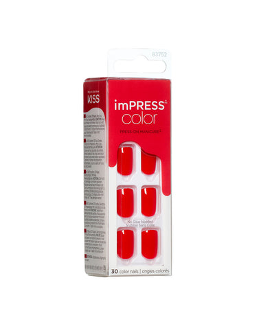 Uñas postizas kiss impress color#color_302-rojo