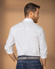 Camisa manga larga para hombre con bolsillo en frente#color_000-blanco