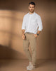 Camisa manga larga para hombre con bolsillo en frente#color_000-blanco