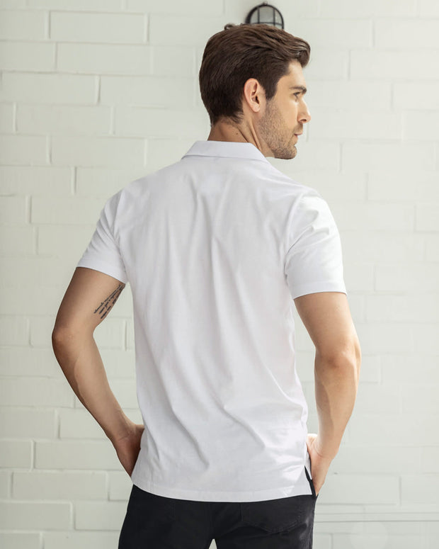 Camiseta tipo polo en jersey#color_000-blanco