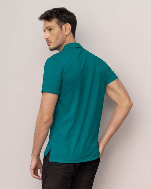 Camiseta tipo polo en jersey#color_063-verde-oscuro