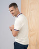 Camiseta tipo polo con mangas y cuello tejido#color_018-marfil
