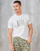 Camiseta manga corta con estampado localizado y silueta semiajustada#color_018-marfil