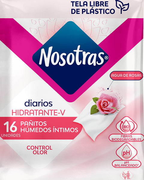 Nosotras pañitos íntimos agua de rosas x16#color_001-rosas