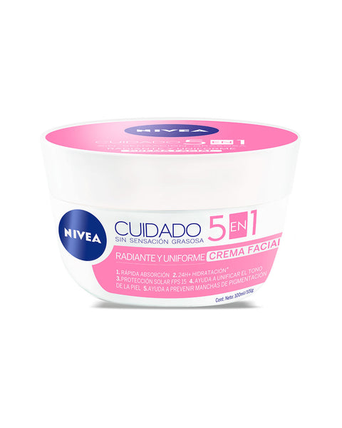 Crema facial nivea cuidado aclarado frasco 100ml#color_rosado-blanco