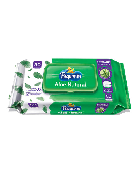 Toallitas húmedas pequeñín aloe natural 50 unidades#color_sin-color